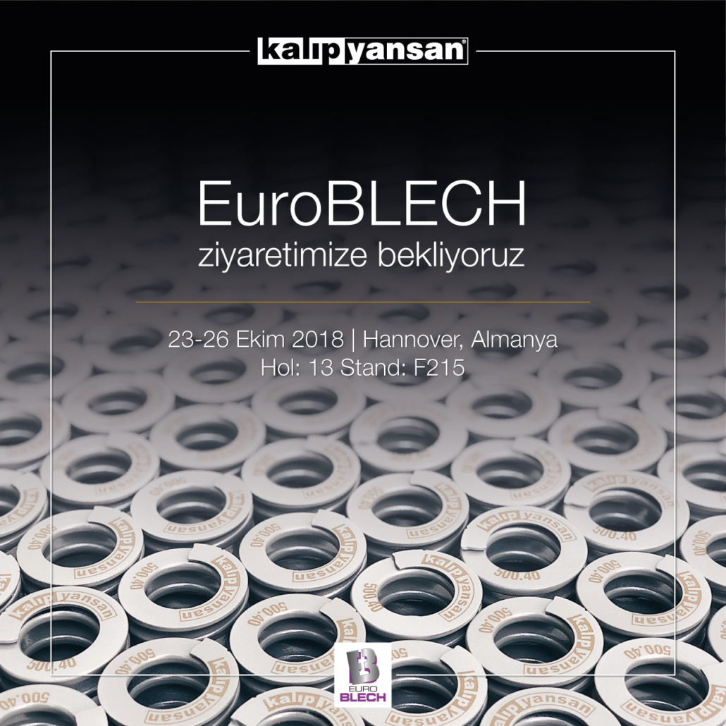 Kalıpyansan, Sac ve Sac İşleme Fuarı EuroBLECH 2018'e Katılıyor